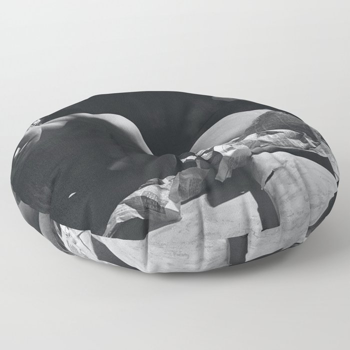 'My Muse, Plan B' female form nude black and white photograph / art photography Floor Pillow