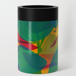 The Green Life Abstract Art Can Cooler