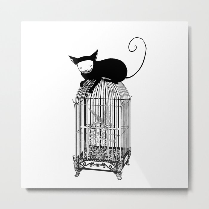 Gothic cat Metal Print