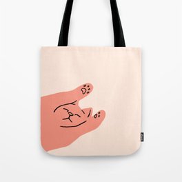 Sleepy Kitty Tote Bag | Digital, Sleepy, Curated, Minimal, Chalk Charcoal, Cat, Kitty, Drawing, Illustration, Matisse 