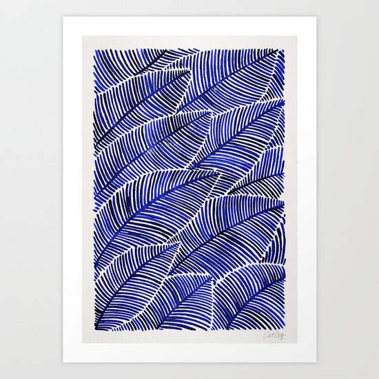 Tropical Navy Art Print