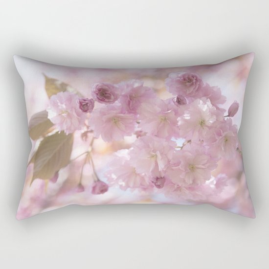 Pink Spring Cherryblossoms on #Society6 Rectangular Pillow