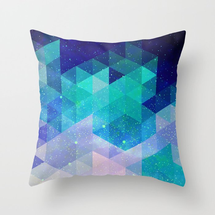 Geometric and electric Throw Pillow