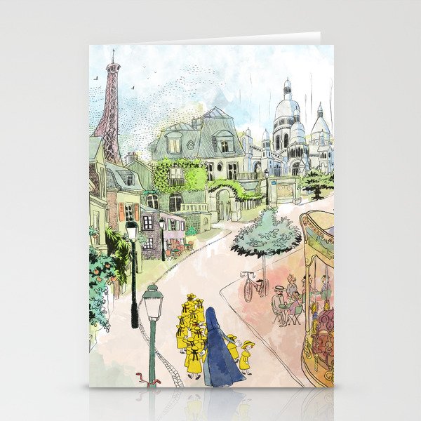 Madeline Montmartre colored Stationery Cards