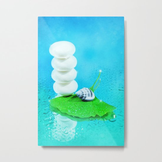 WELLNESS GINKGO Metal Print