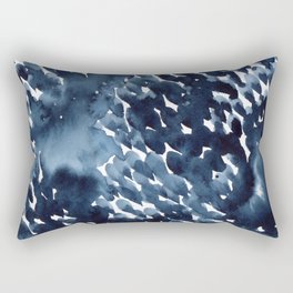 Watercolor dark abstract drops Rectangular Pillow