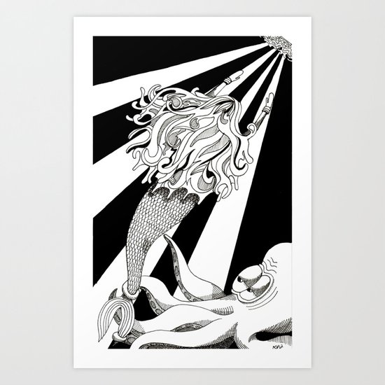 Sea Struggle Art Print