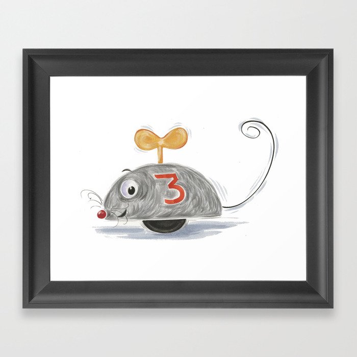 Wheel Mouse Framed Art Print