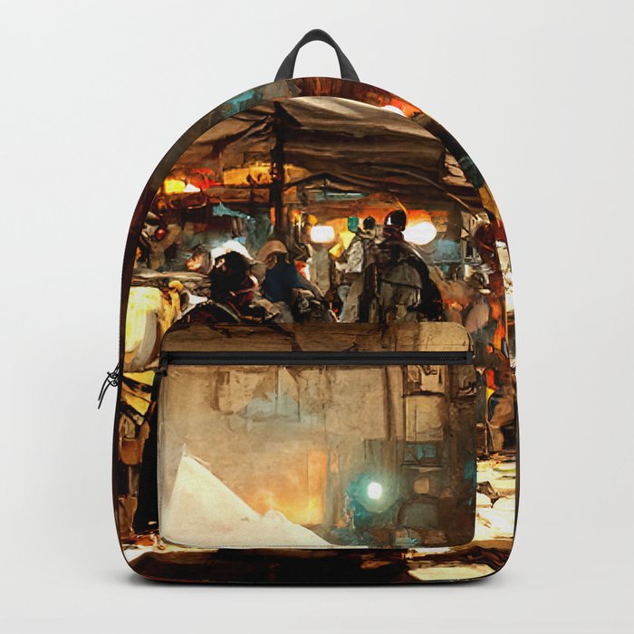 Post-Apocalyptic street market Backpack