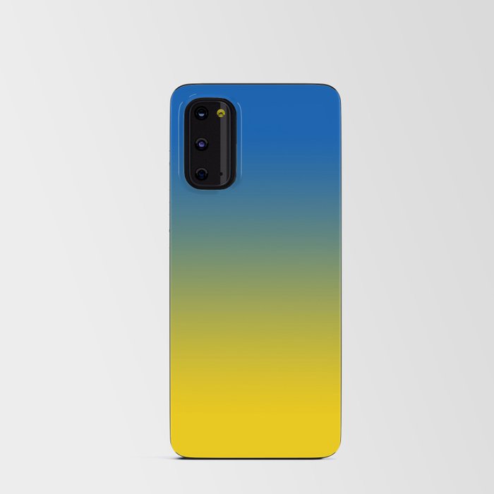 Blue and Yellow Solid Colors Ukraine Flag Colors Gradient 2 100% Commission Donated To IRC Read Bio Android Card Case