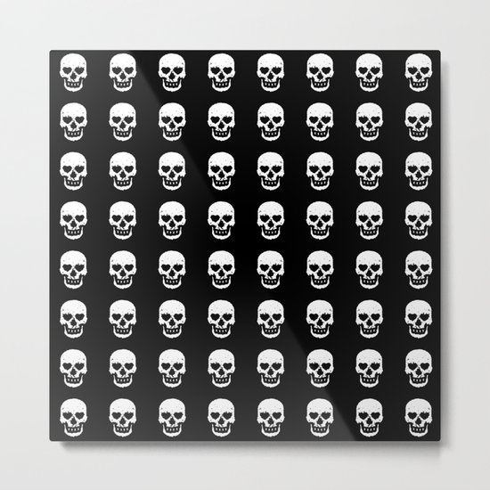Heart Skulls Metal Print