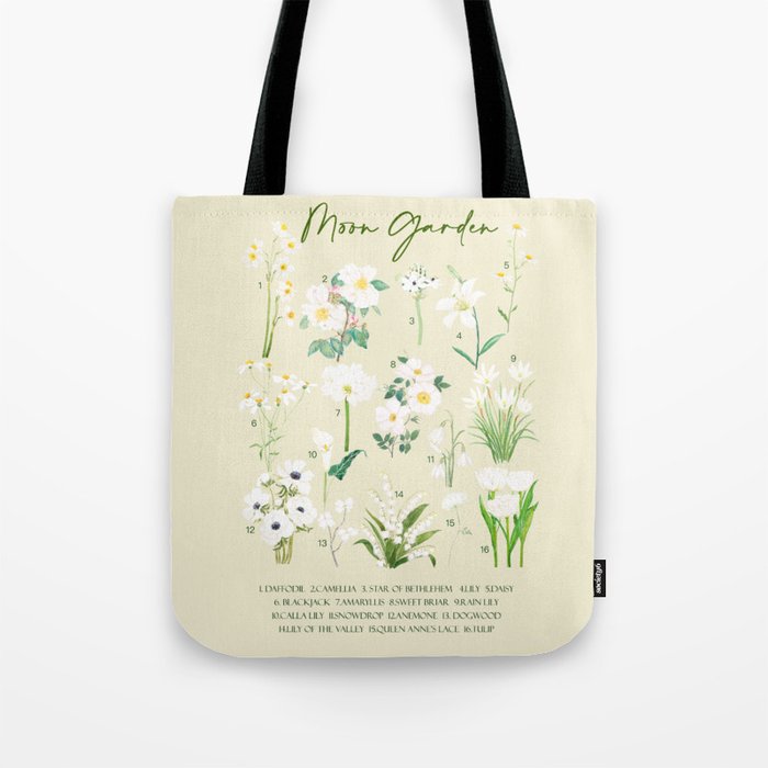 Moon garden with background  Tote Bag