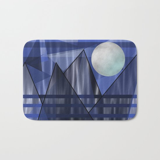 Moon Over The Mountains Bath Mat