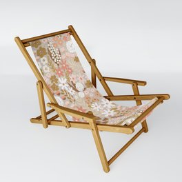 Golden Autumn Flower Field Sling Chair