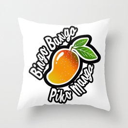Hawaiian Pidgin Slang phrase - Mango Throw Pillow