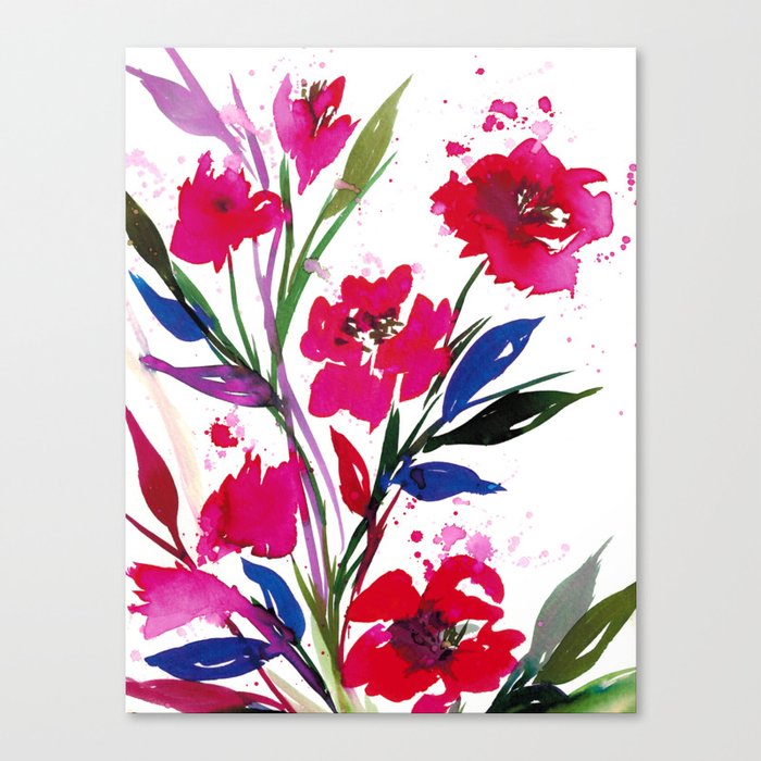 Pocketful Of Posies 1 Colorful Summer Watercolor Floral Painting