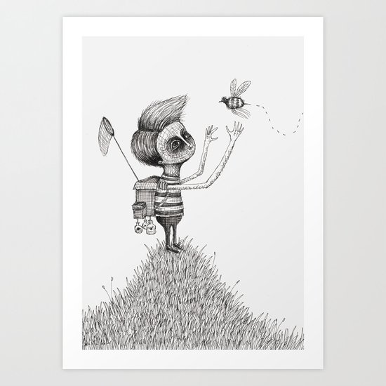 'The Bug Collector' Art Print