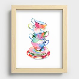 Cosmic tea party Recessed Framed Print