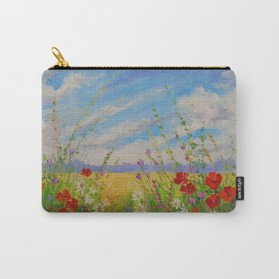 Flowers in a field Carry-All Pouch