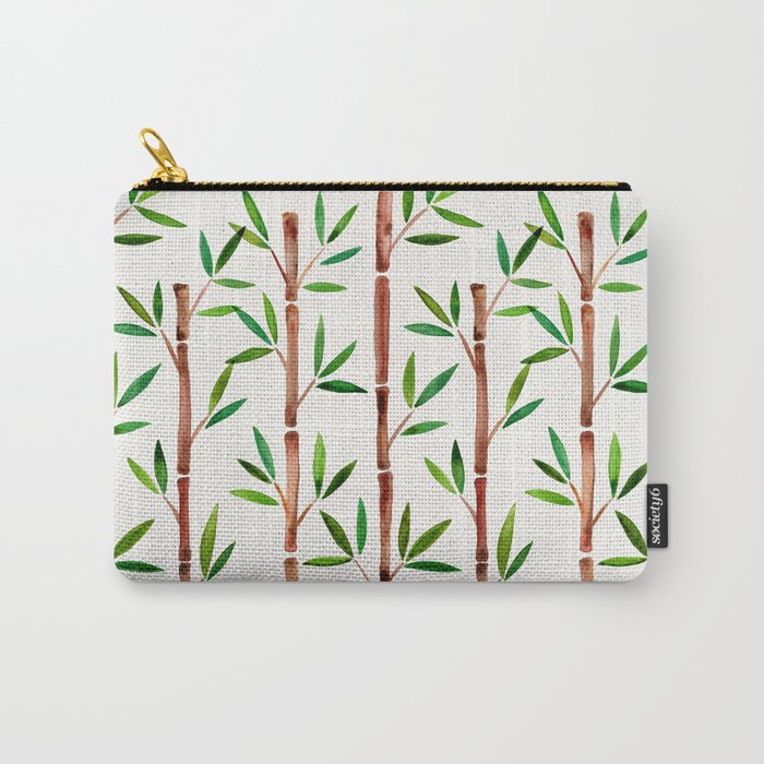 Bamboo Stems – Green Leaves Carry-All Pouch
