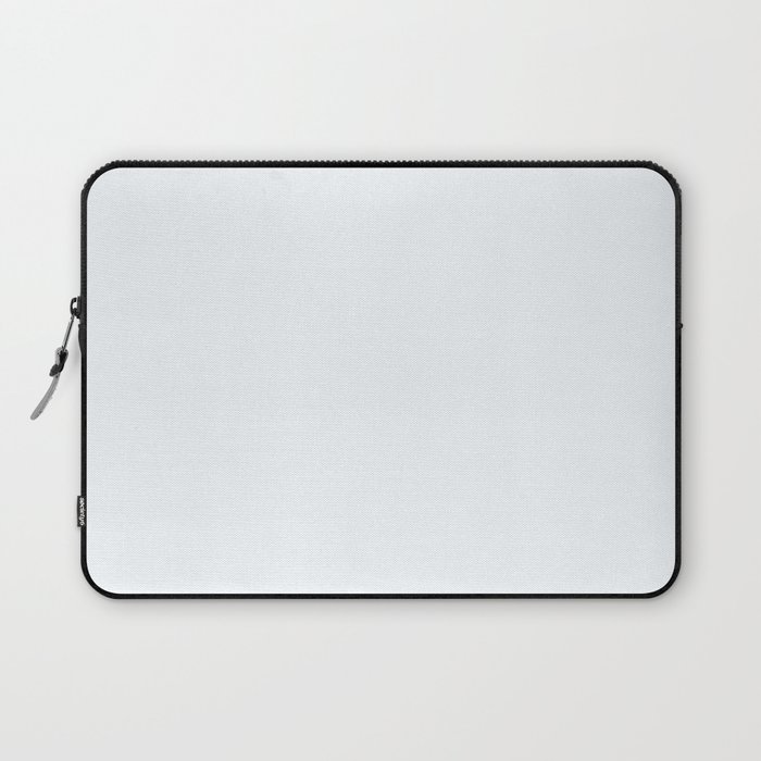 Ghost White pale neutral solid color modern abstract pattern  Laptop Sleeve