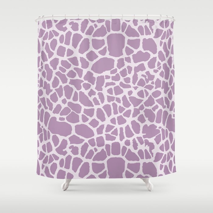 Chic Lavender Purple Giraffe Print Girly Animal Pattern Shower
