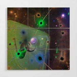 Sci-Fi Outer Space Design Wood Wall Art
