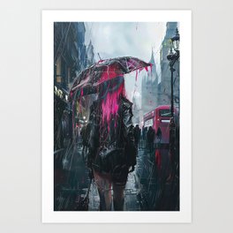 London Rain Art Print