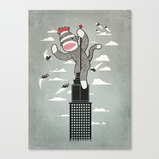 Sock Monkey Canvas Print