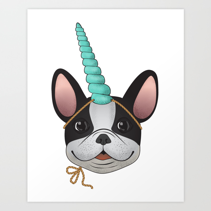 French Bulldog Unicorn Art Print By Vesnadesigns Society6