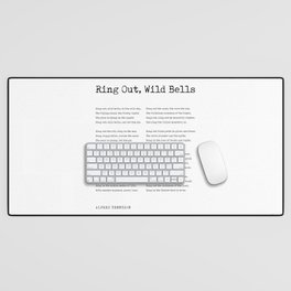 Ring Out, Wild Bells - Alfred, Lord Tennyson Poem - Literature - Typewriter Print 1 Desk Mat
