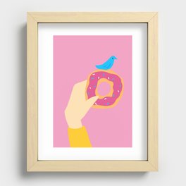 Pink Delight - Donut Recessed Framed Print