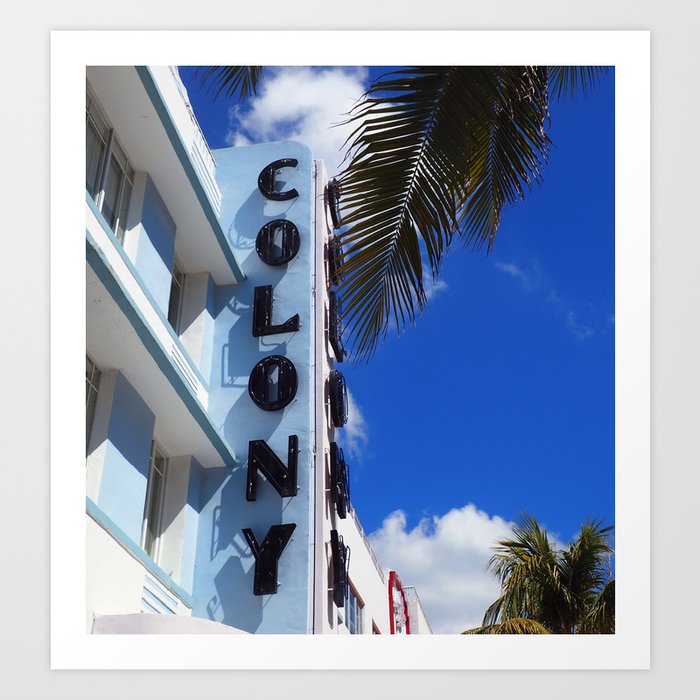 Colony Hotel: Miami Art Deco Art Print