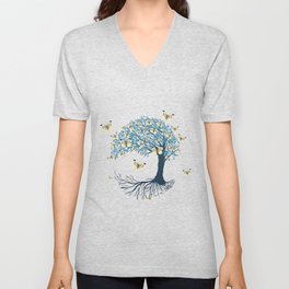  Yggdrasil with small whites V Neck T Shirt