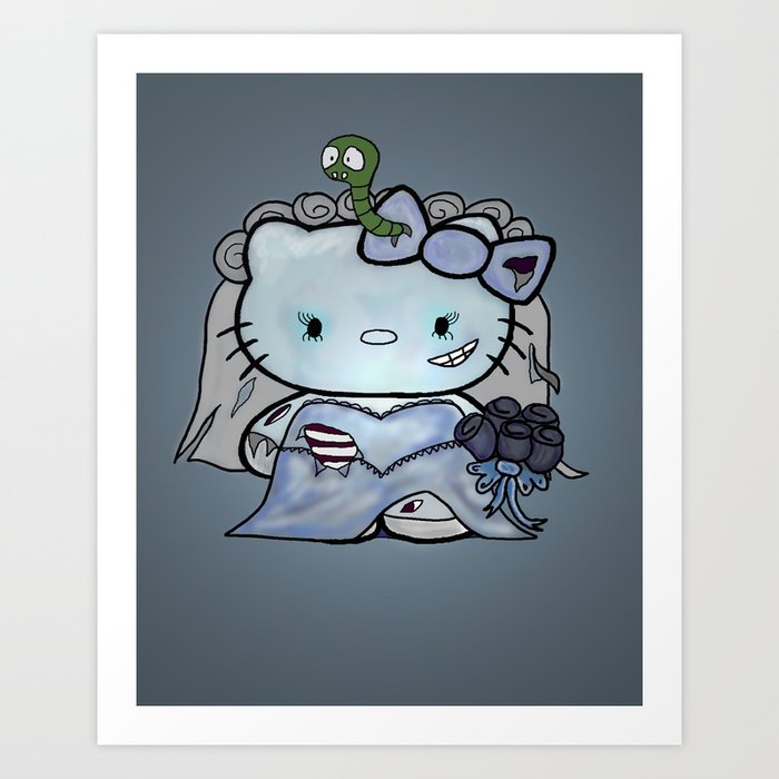 Zombie Bride Art Print