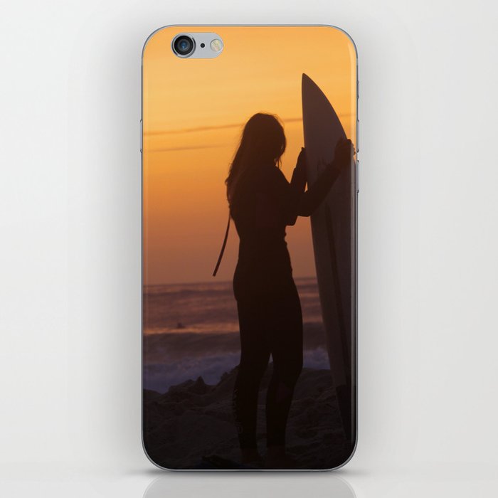 Surfer at Sunrise iPhone Skin