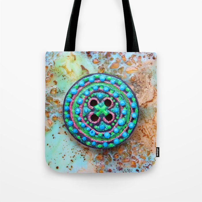 Button for happiness Tote Bag