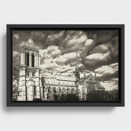 Gothic church in gothic weather  Framed Canvas