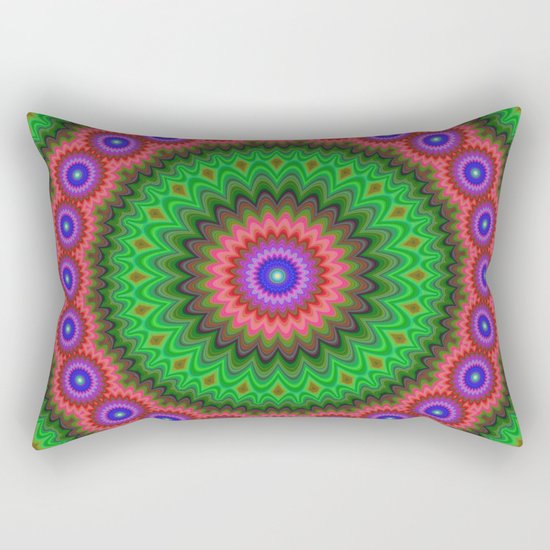 Mandala flower bouquet Rectangular Pillow