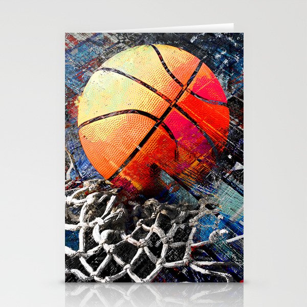 Basketball art print 122 - basketball artwork for bedroom -basketball poster Stationery Cards