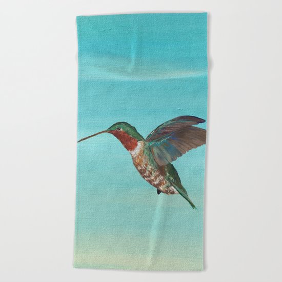 Hummingbird on the Move Beach Towel