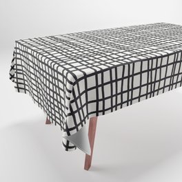 Black and White Plaid Checker Tablecloth