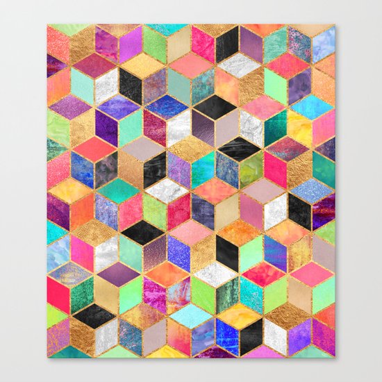 Colorful Cubes Canvas Print