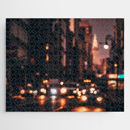 New York City Manhattan Broadway street traffic lights Jigsaw Puzzle