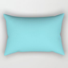 From The Crayon Box Turquoise Blue - Bright Blue Solid Color / Accent Shade / Hue / All One Colour Rectangular Pillow