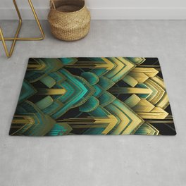 Gatsby Inspired Luxurious Aesthetic Vintage Pattern Rug