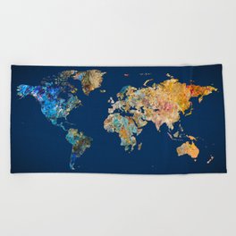 World Map 11 Beach Towel