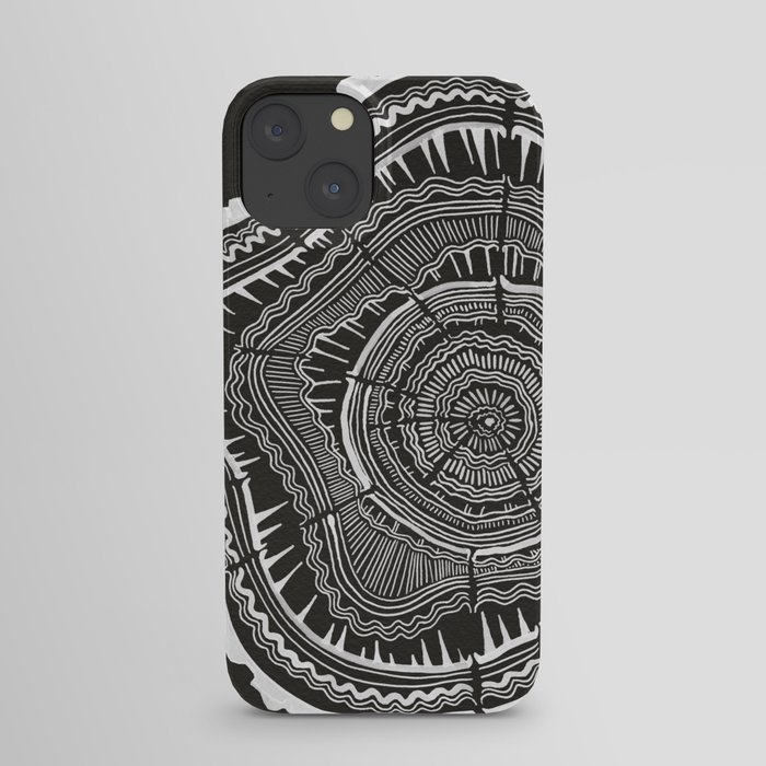 Growth Rings – 65 Years – Black iPhone Case