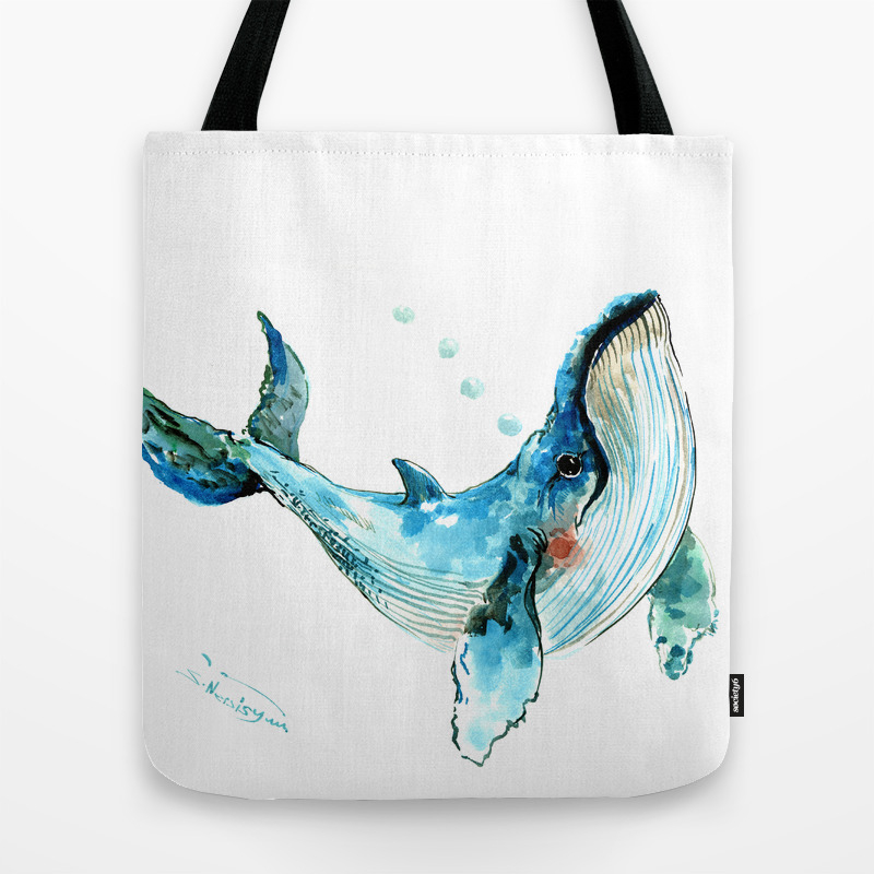 Humpback Whale Artwork Children Ilration Cute Little Design Tote Bag Humpback Whale Artwork Children Ilration Cute Little Design Tote Bag
