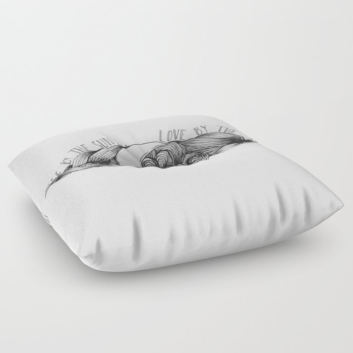 Live by the Sun, Love by the Moon Floor Pillow